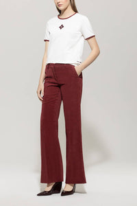 LUISA CERANO Women's Corduroy Pants in berry red - women's pants