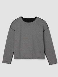 Eileen Fisher - Doubleknit Organic Cotton Stripe Reversible Top