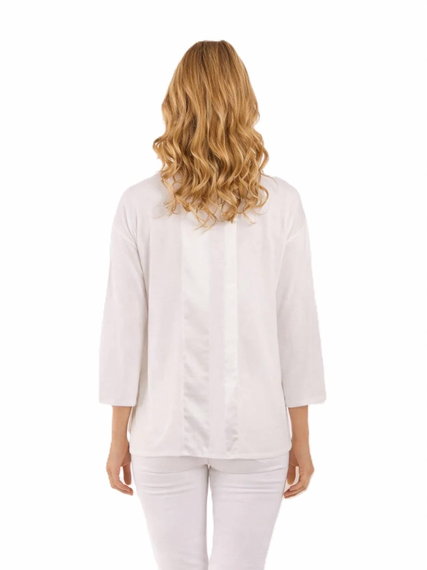Lemon Grass - Abstract Three-quarter Sleeves Top