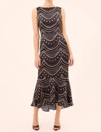 Misa Los Angeles - Patricia Stranded Pearls Satin Dress