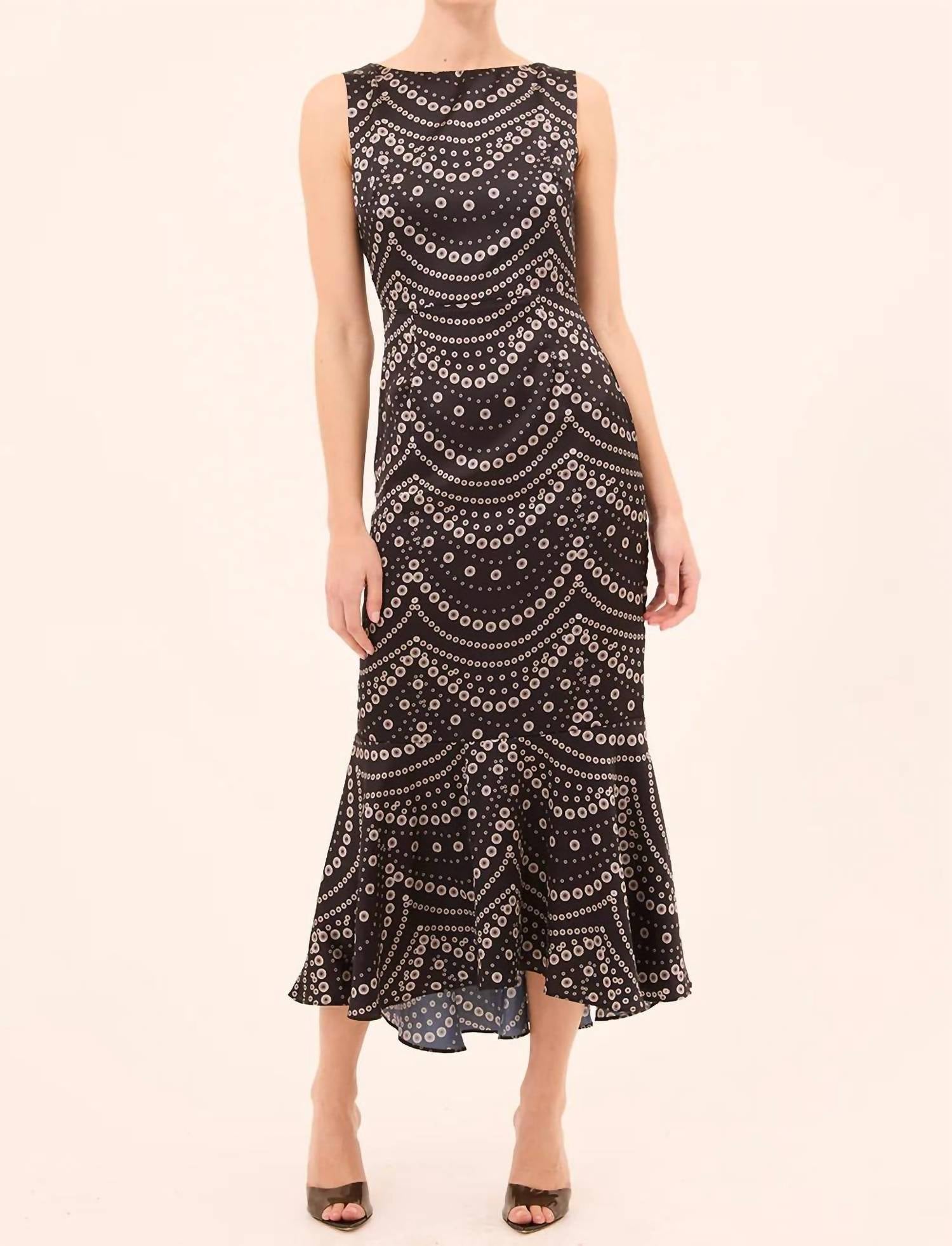 Misa Los Angeles - Patricia Stranded Pearls Satin Dress