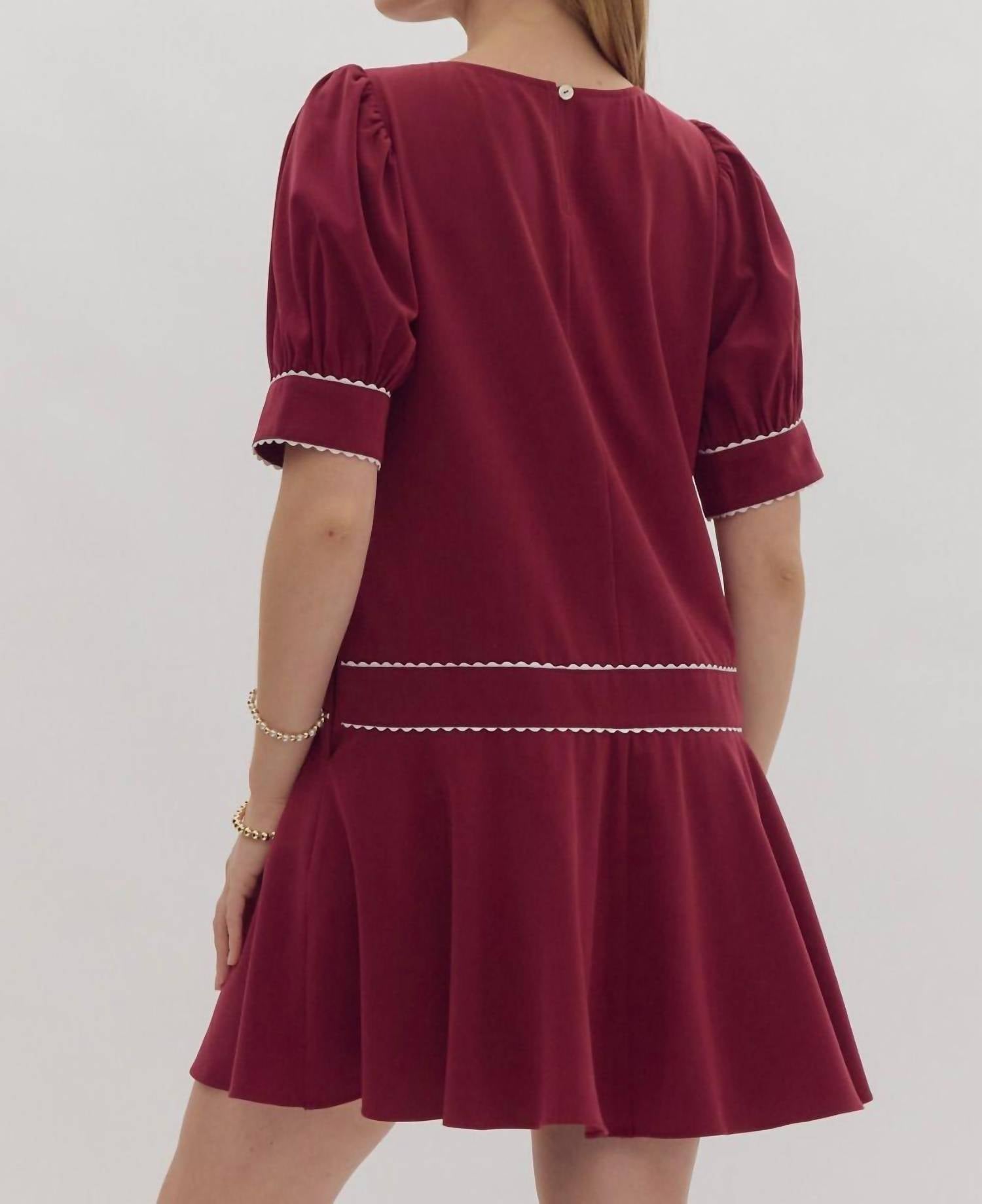 entro Holly Mini Dress in red - women's dress - view 5