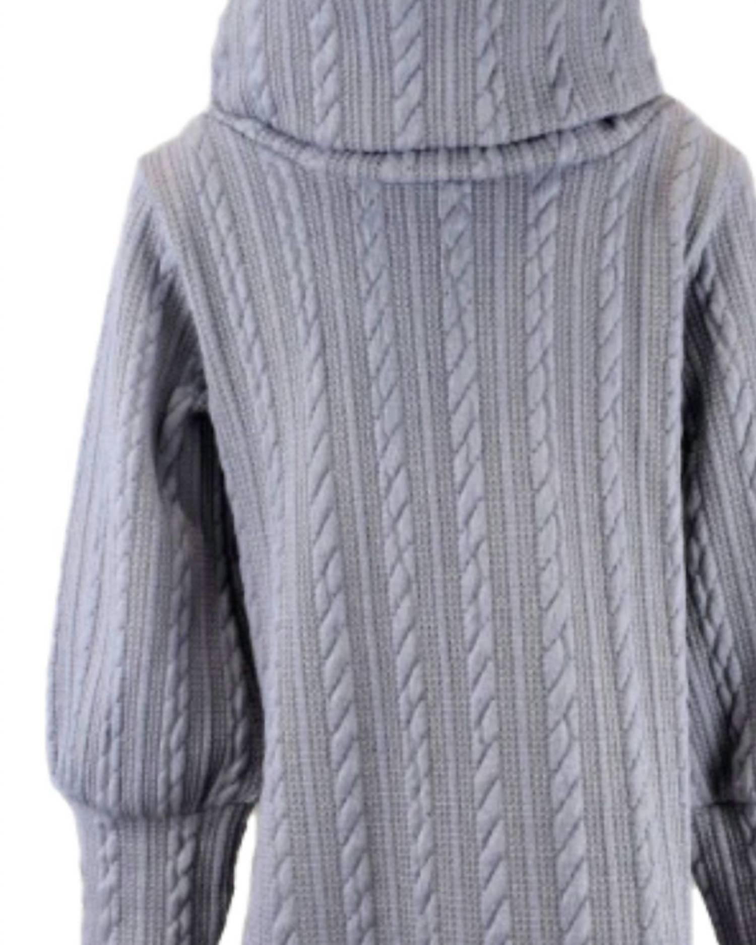 Ml Kids - Women's Cowlneck Cable Knit Sweater