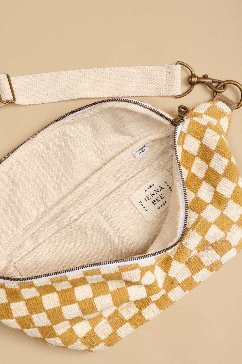 Jenna Bee - Women's Checkered Sling Bag
