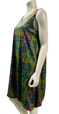 Samuel Dong - Women's Cheetah Print Bubble Pockets Dress