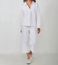 Charlie Paige - French Fleece Johnny Collar Shirt