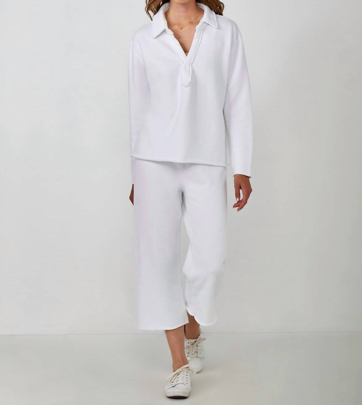 Charlie Paige - French Fleece Johnny Collar Shirt