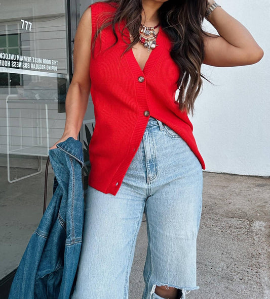 Mimosa - Texas Sleeveless Cardigan Vest