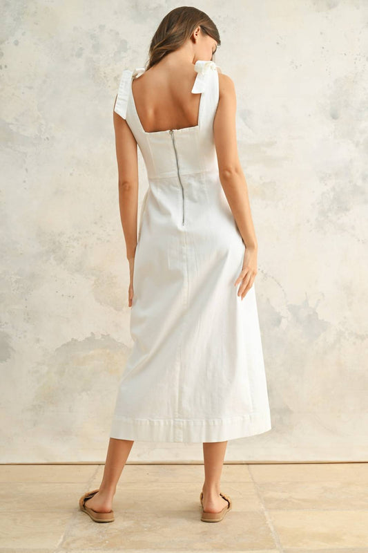 Miou Muse - Button Down Stretch Cotton Dress