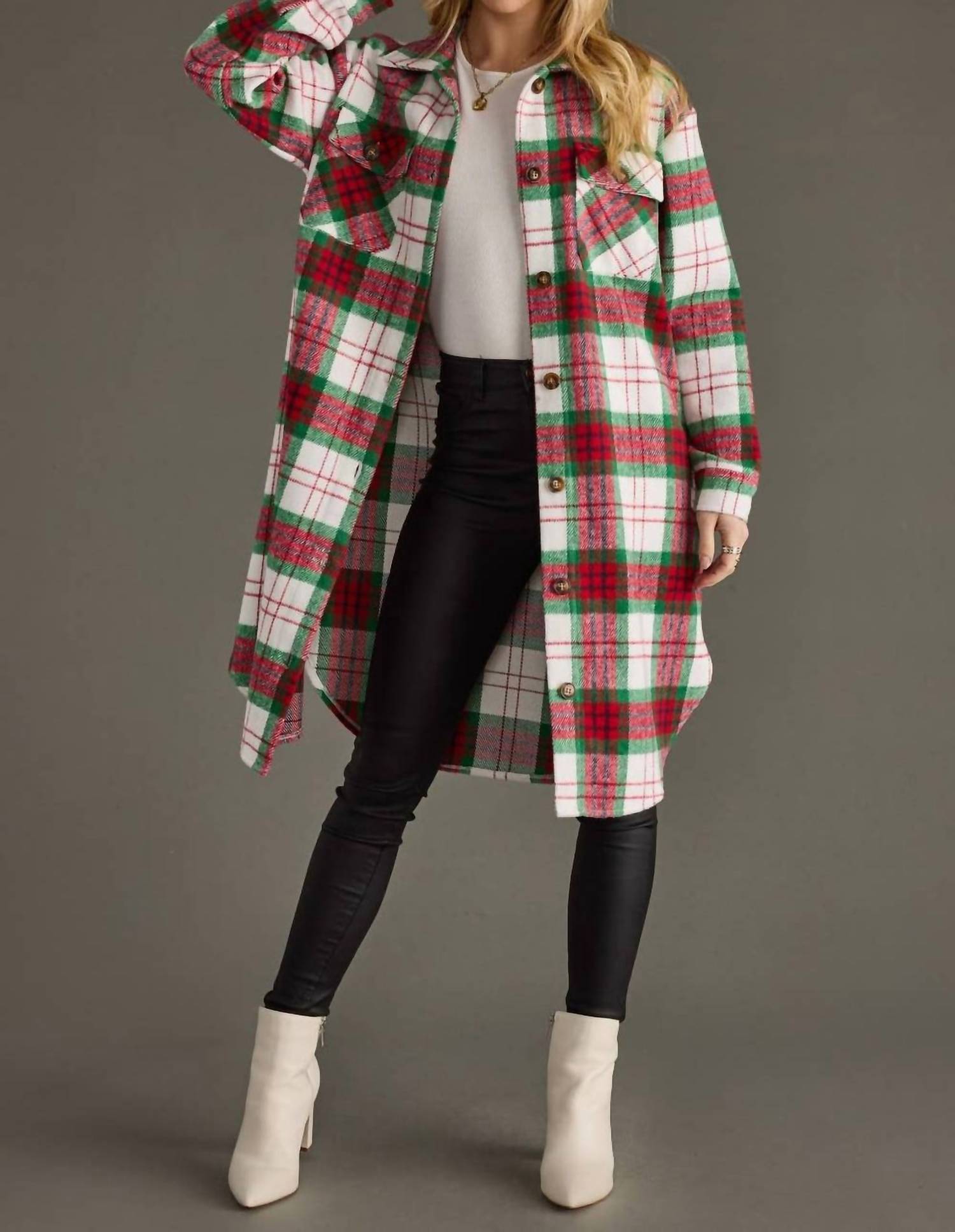 Panache - Plaid Duster Shacket