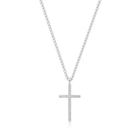 Eklexic - Women's Cz Cross Pendant Necklace