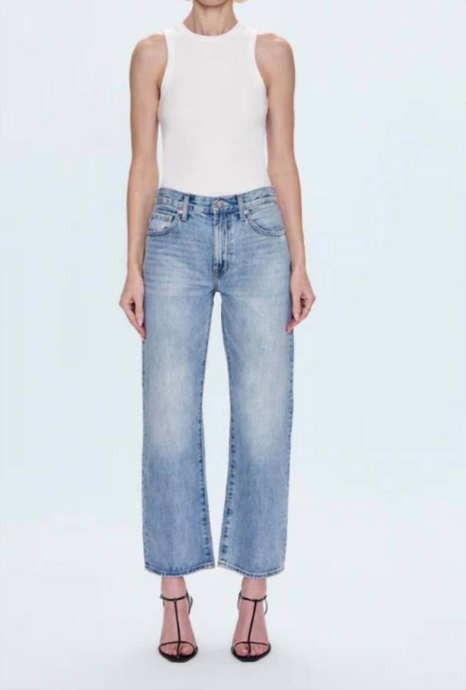 Pistola - Lexi Mid Rise Bowed Straight Jean