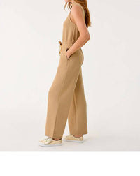 Lilly Pulitzer Amore Upf 50+ Jumpsuit in heathered iced latte - women's pants - alternate view