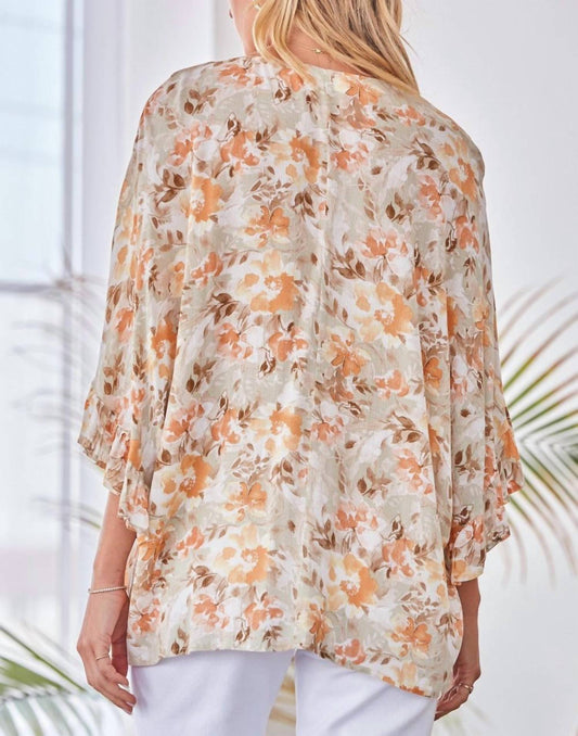Andree By Unit - Floral Ruffle Sleeve Top