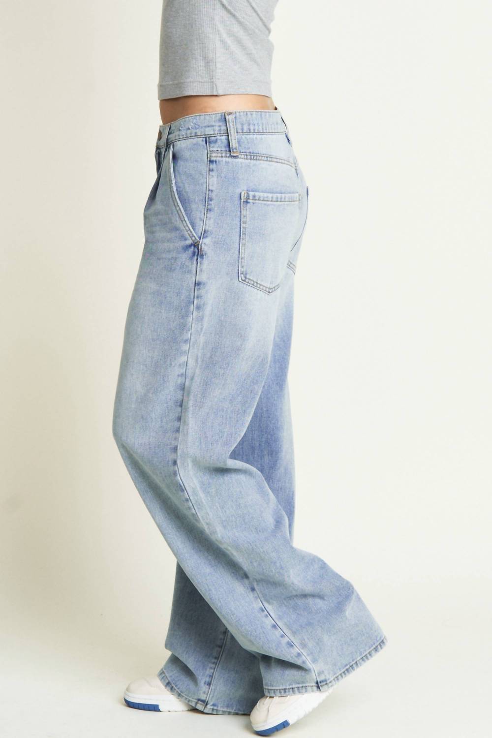 Oliver Logan Thompson Low Slung Trouser in blue - women's jeans - view 5