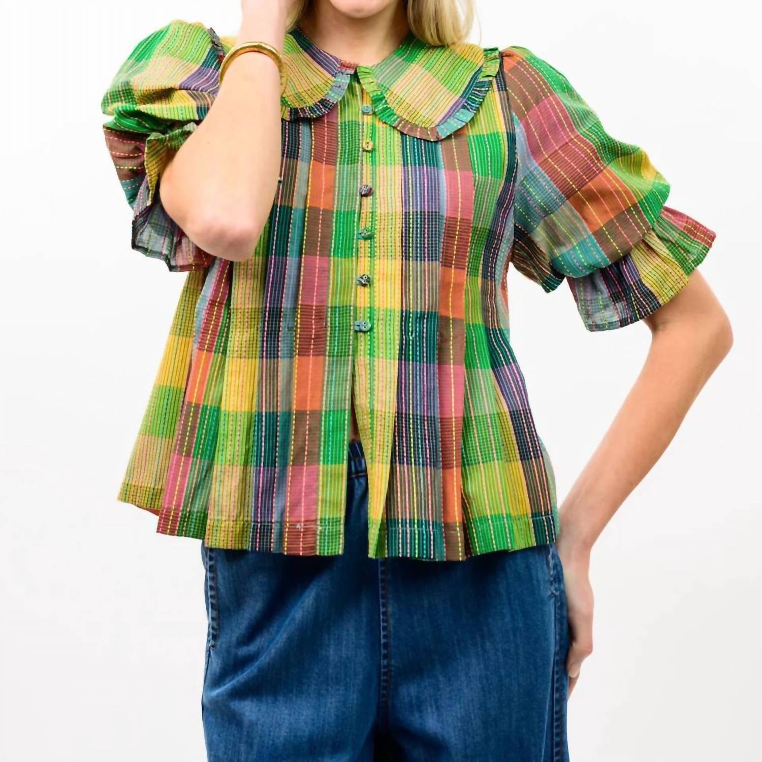 Ivy Jane - Blocks Of Plaid Top