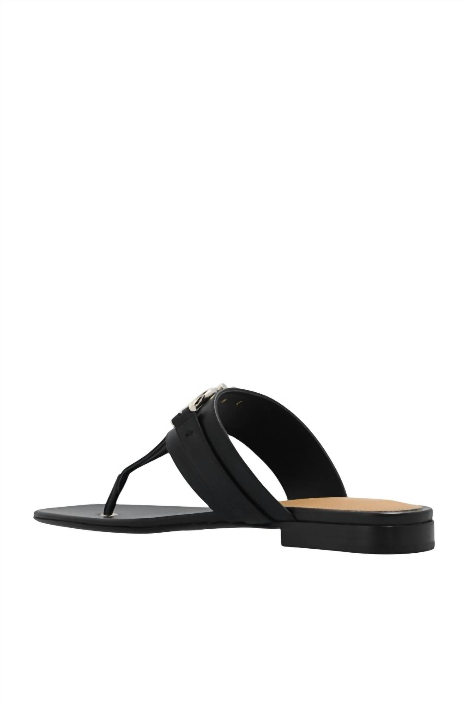 Salvatore Ferragamo - Women's Calfskin Riki Gancini Bit Thong Sandals
