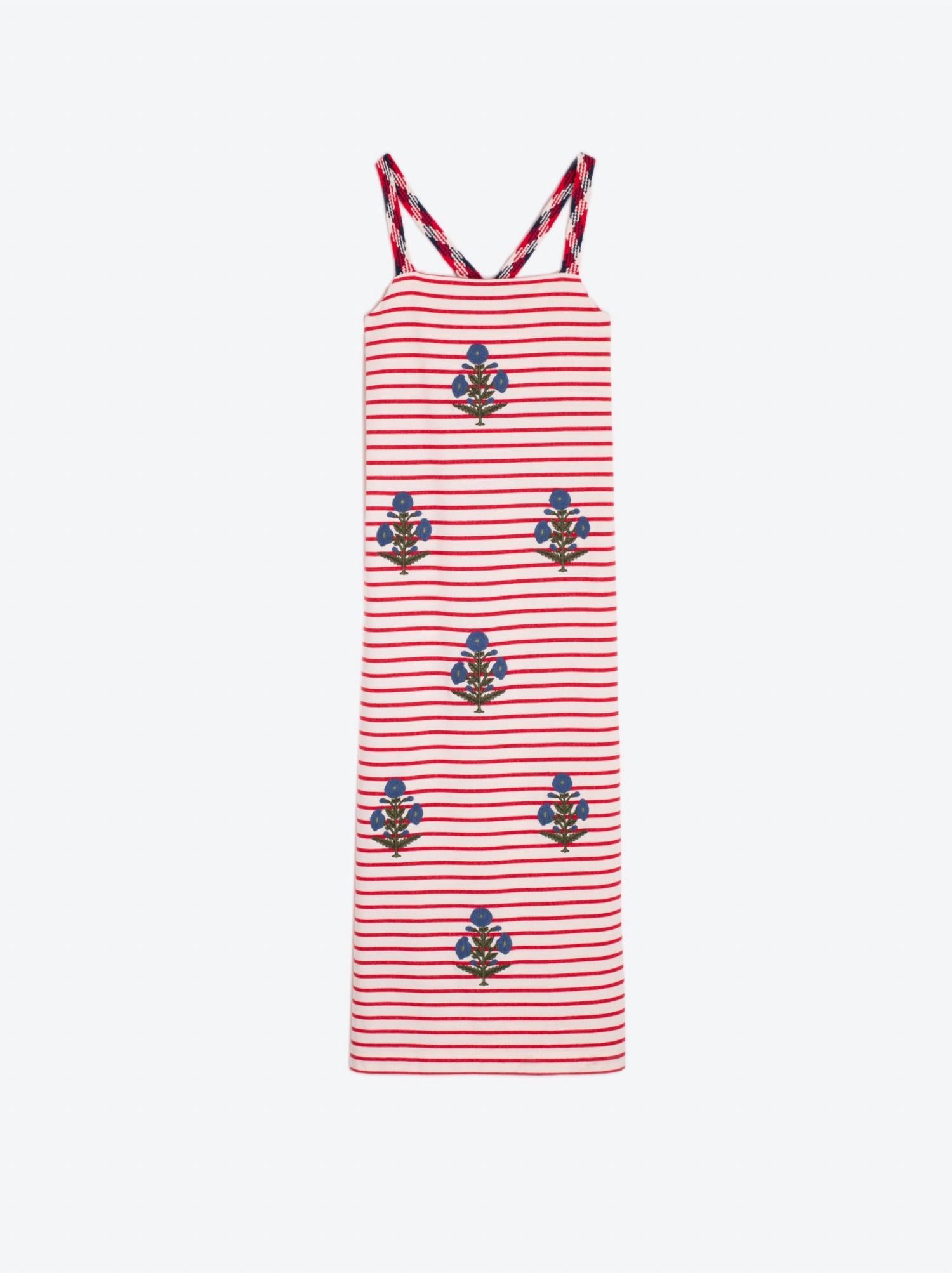 Vilagallo - Lilou Embroidered Midi Dress