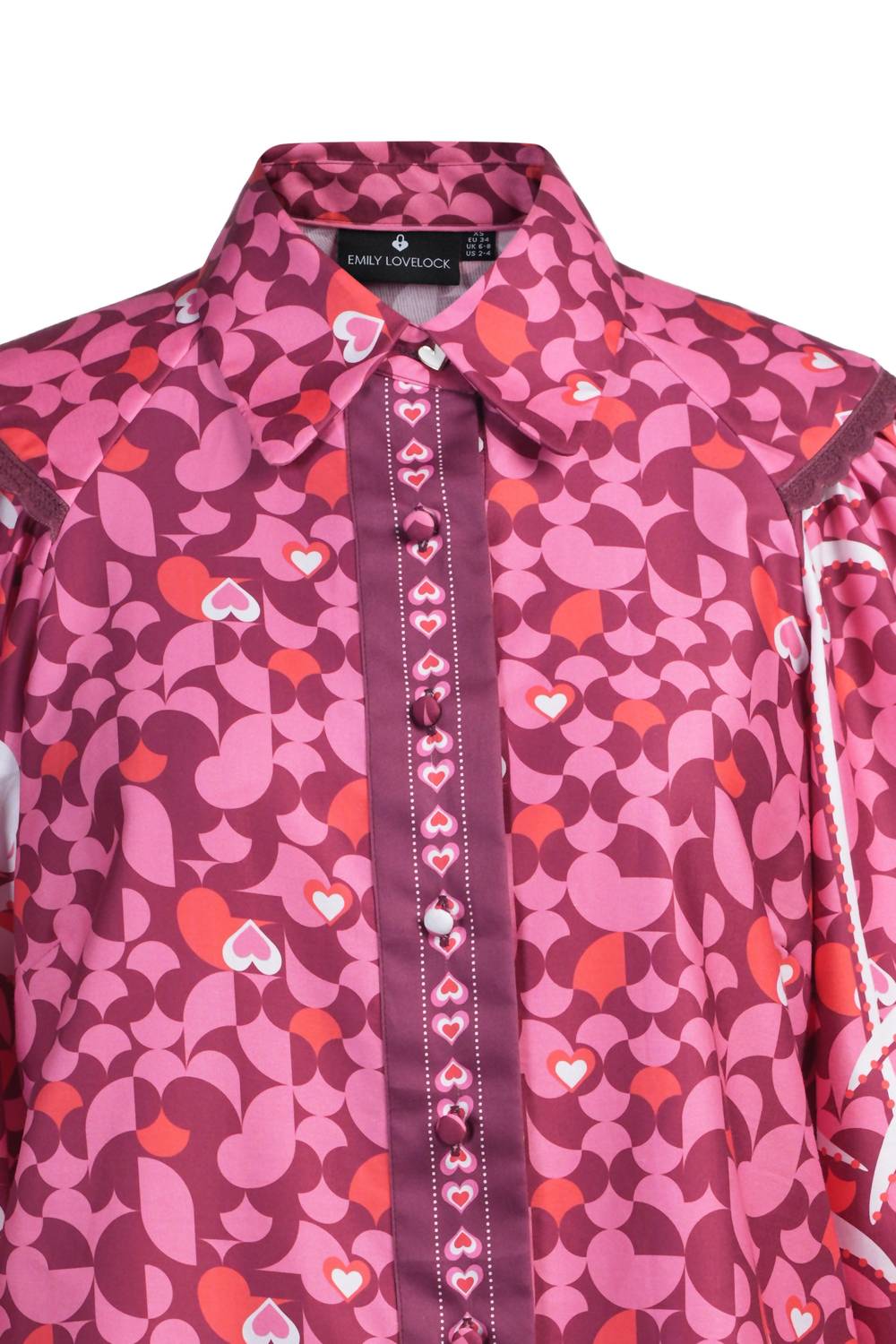 EMILY LOVELOCK Edie Top in cranberry juice - women's shirt - view 4
