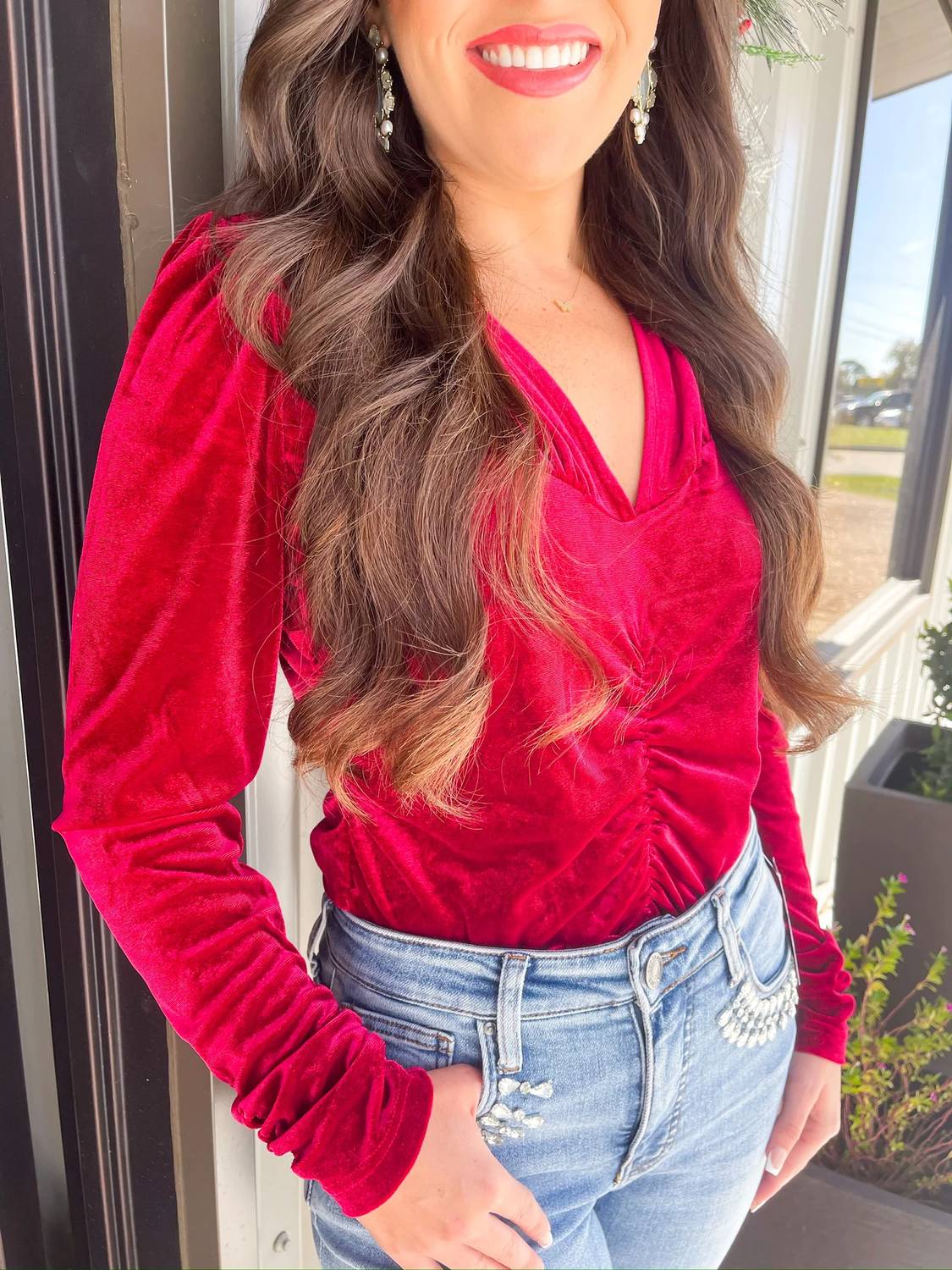 Another Love - Sadelle Shirred Seam Top
