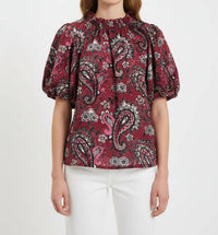 Thml - Velvet Puff Sleeve Top