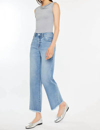 Kancan - High Rise Slim Wide Leg Jeans