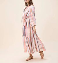 Cleobella Wisteria Midi Dress in ivory multi - women's dress - alternate view