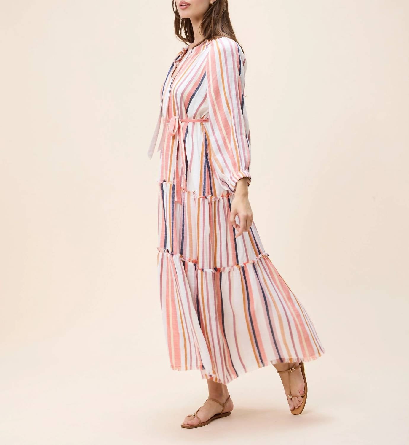Cleobella Wisteria Midi Dress in ivory multi - women's dress - alternate view