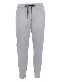 Tombolini Men's Viscose Flannel Drawstring Pant in gray - men's pants