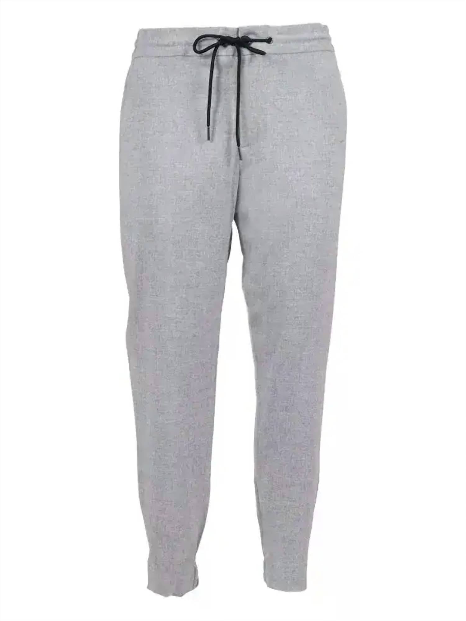 Tombolini Men's Viscose Flannel Drawstring Pant in gray - men's pants