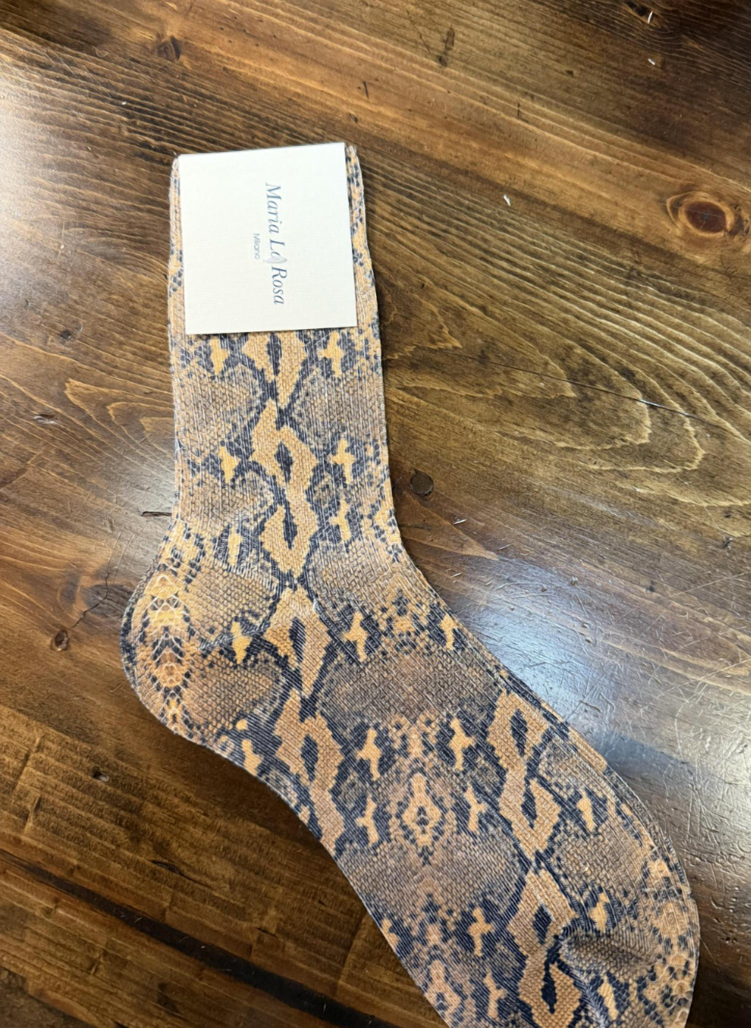 Maria La Rosa Savage Socks in orange - women's accessory