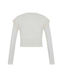 Theo The Label - Women's Nomia Sheer Sleeve Crew Neck Sweater