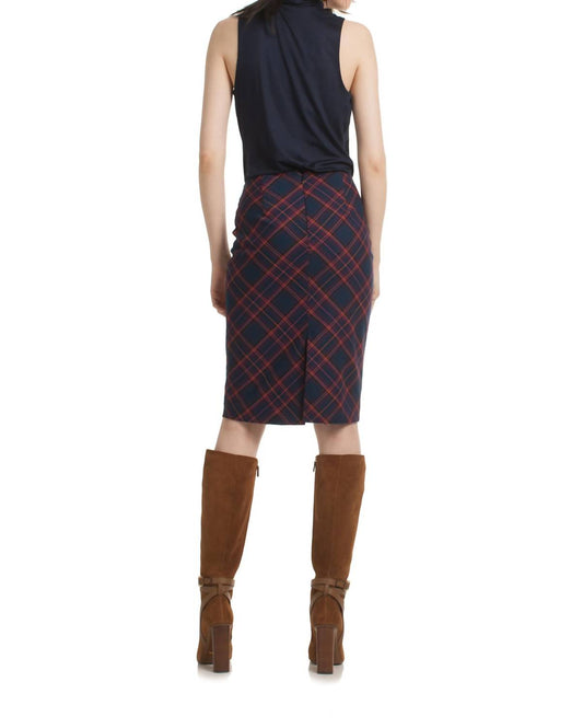 Trina Turk - Crissy Pencil Tartan Plaid Midi Skirt