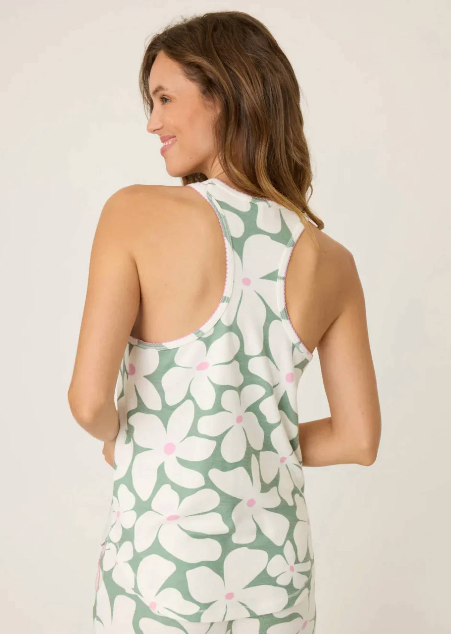 Pj Salvage - Wish You Were Here Floral Racerback Tank