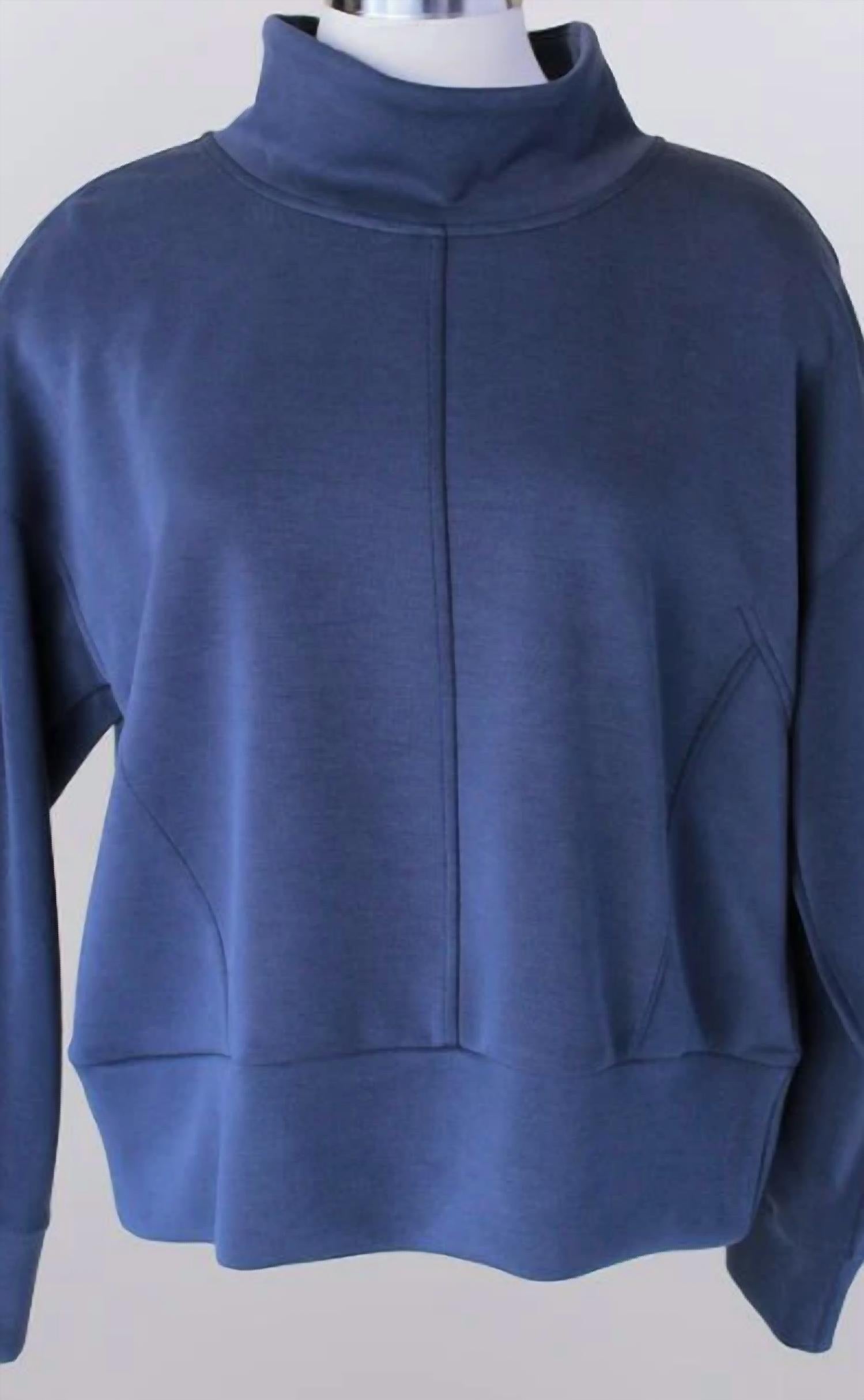 Keren Hart - Women's Oversized Mock Neck Sweatshirt