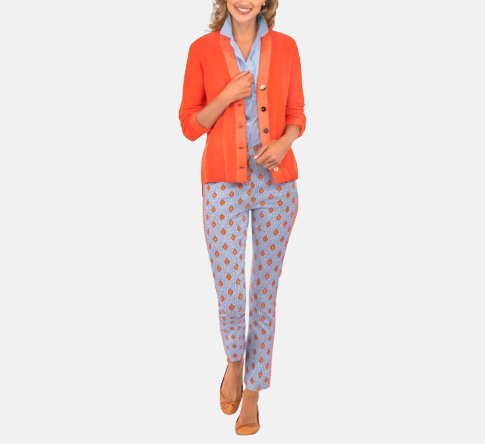 GRETCHEN SCOTT Knit Patterned Ankle Pull On Pant in periwinkle - women's pants - alternate view