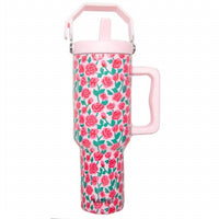 Katydid - Women's Whimsical Roses Stainless Steel Tumbler
