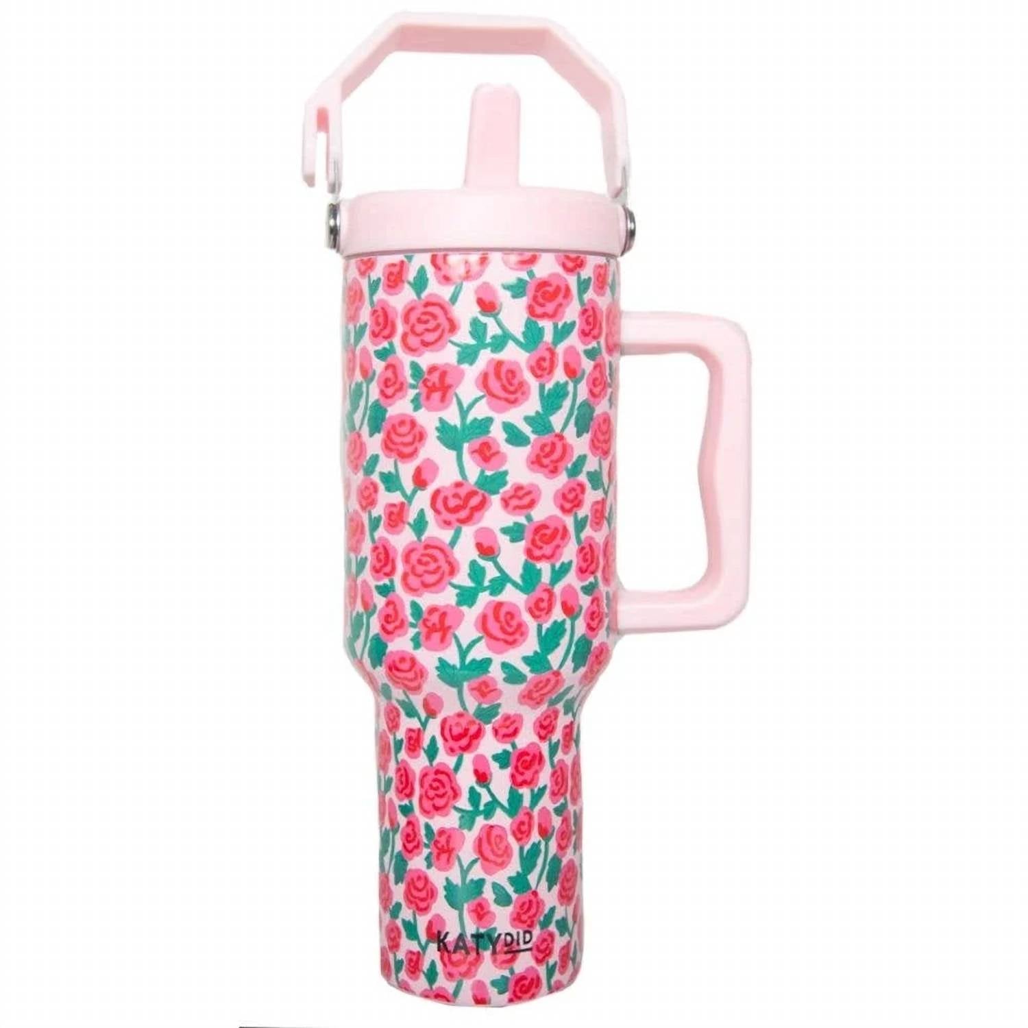 Katydid - Women's Whimsical Roses Stainless Steel Tumbler