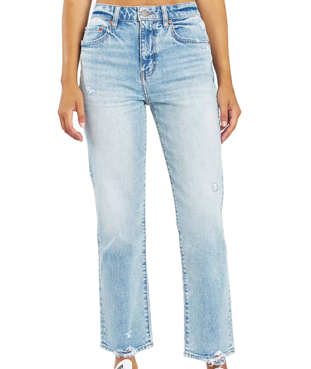 Daze - Straight Up High Rise Straight Jeans