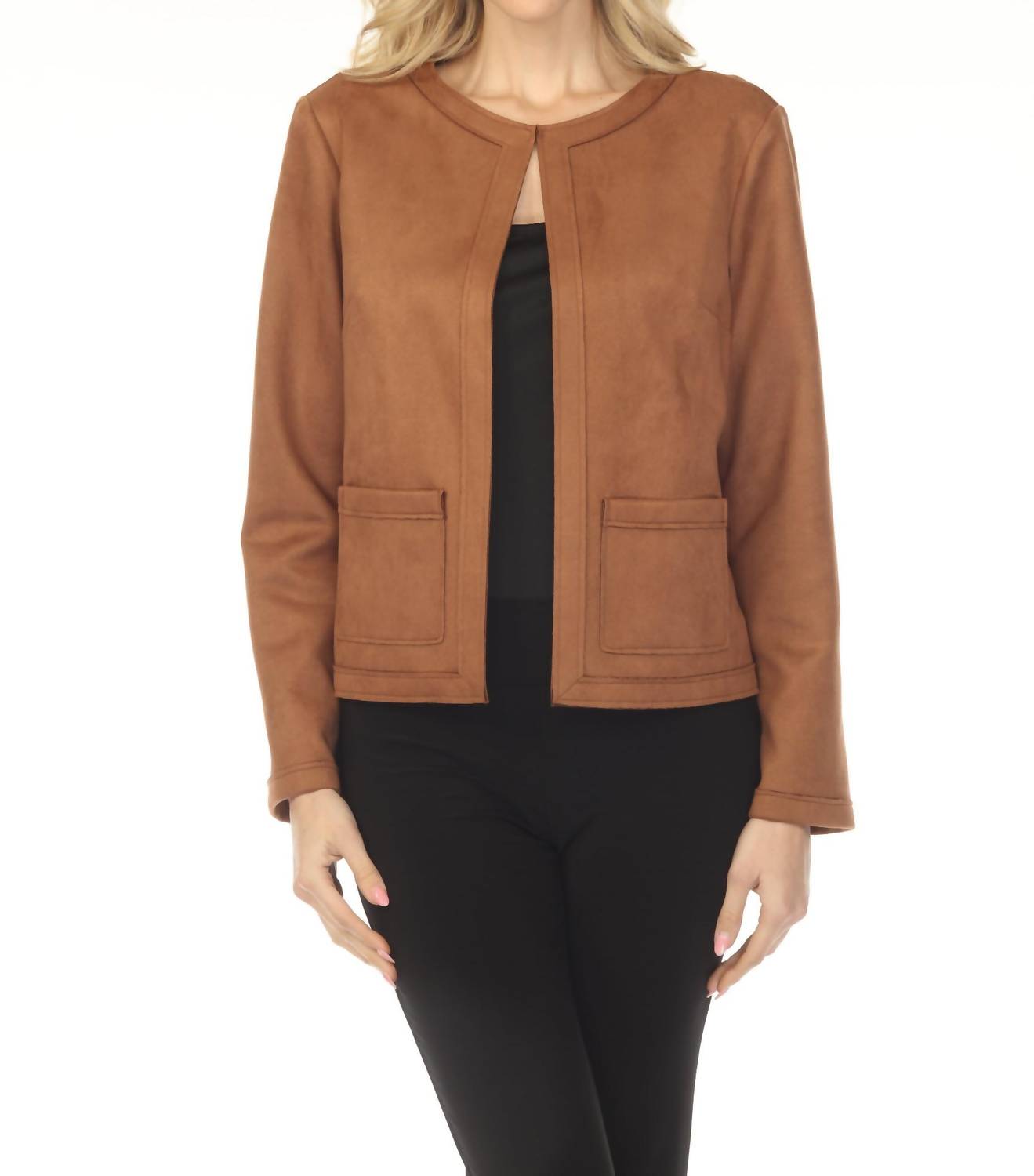Joseph Ribkoff - Scuba Suede Long Sleeve Jacket