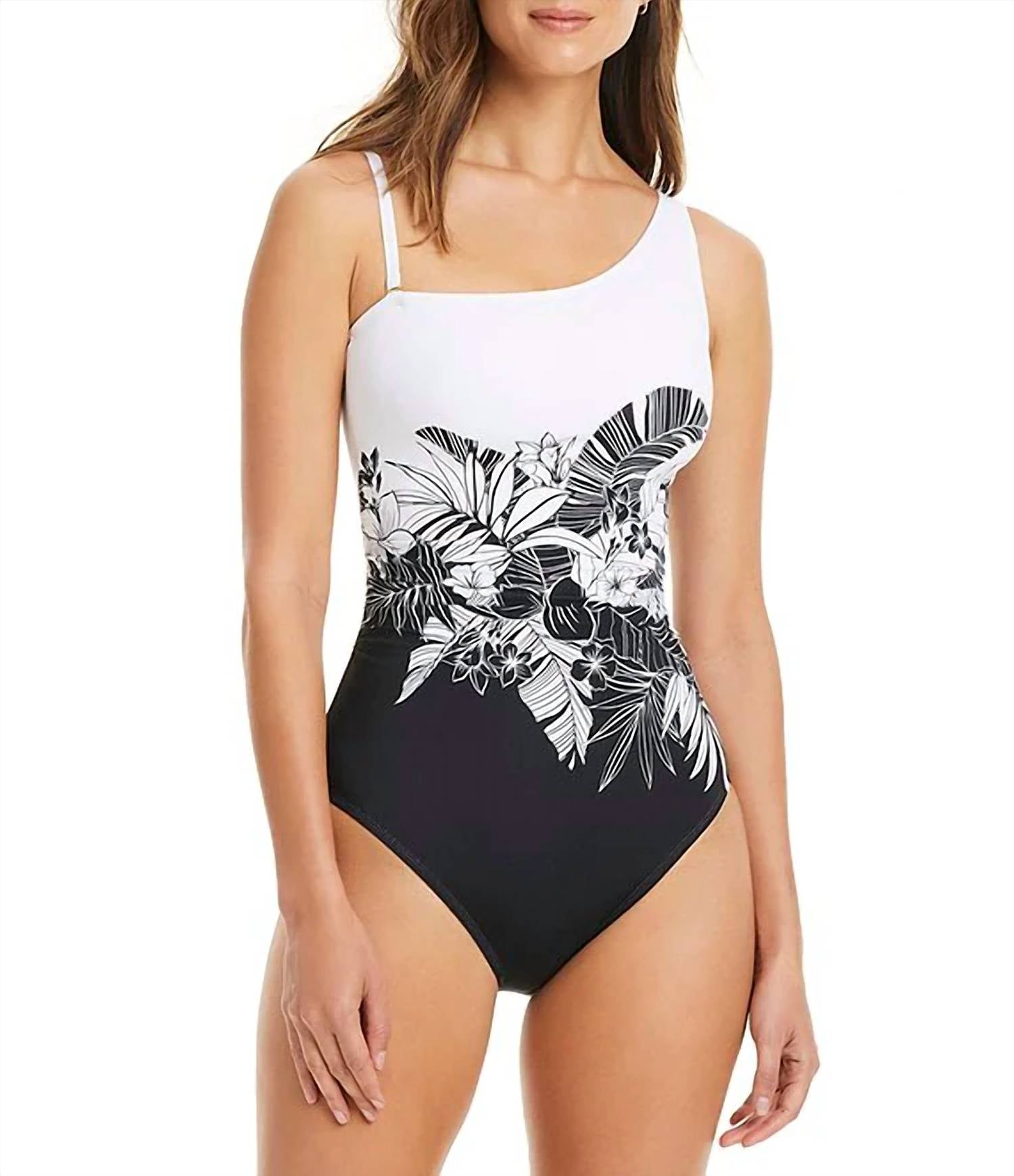 Bleu Rod Beattie - Double Duty One Shoulder One Piece Swimsuit