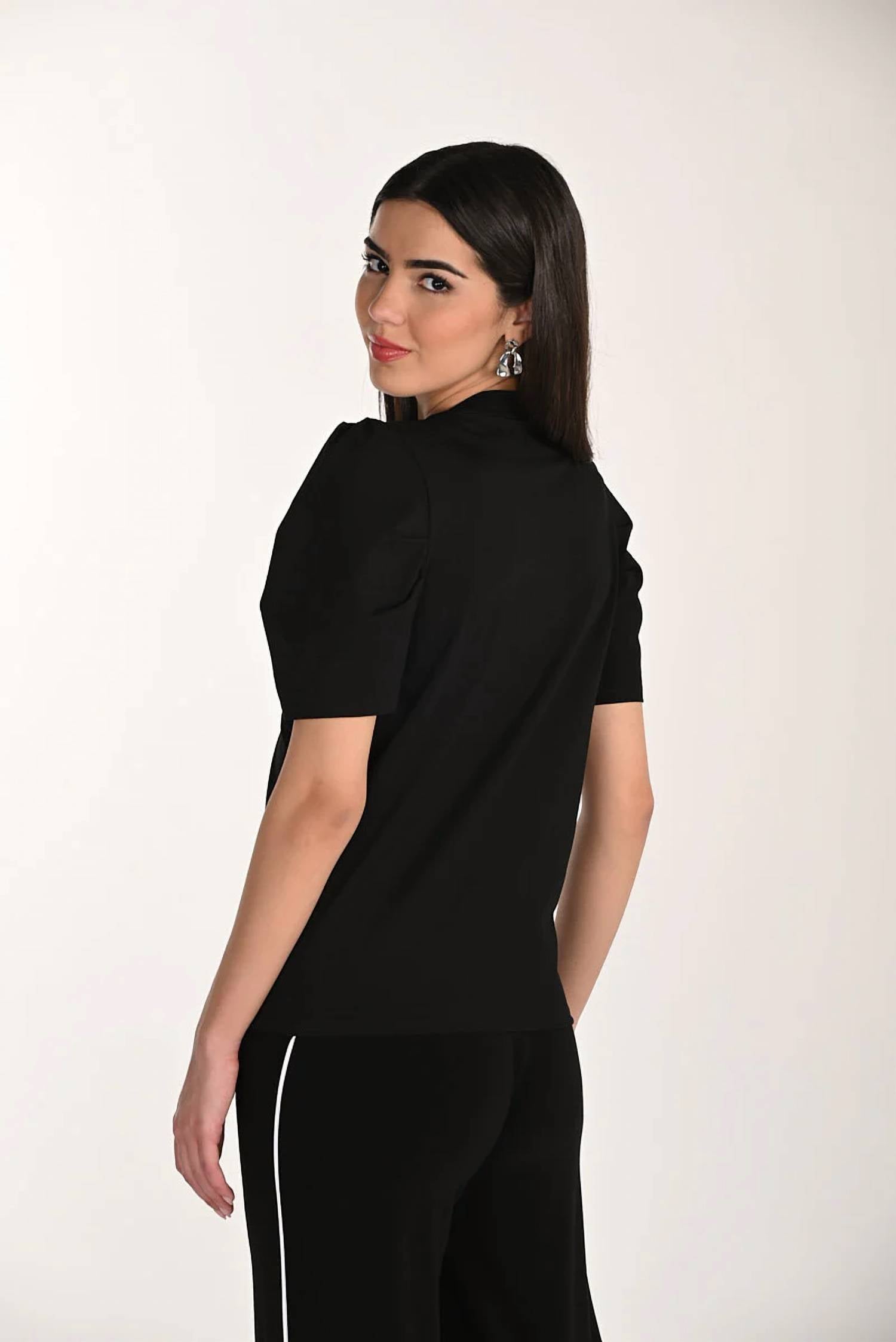 Frank Lyman - Galessia Graphic Puff Sleeves Pullover Top