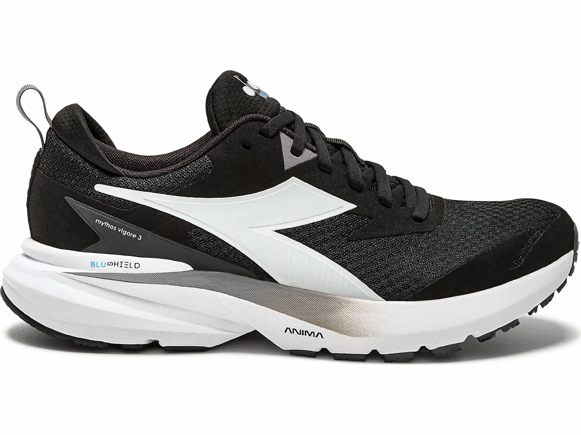 diadora Men's Blushield Vigore 3 Running Sneakers in black - men's sneaker