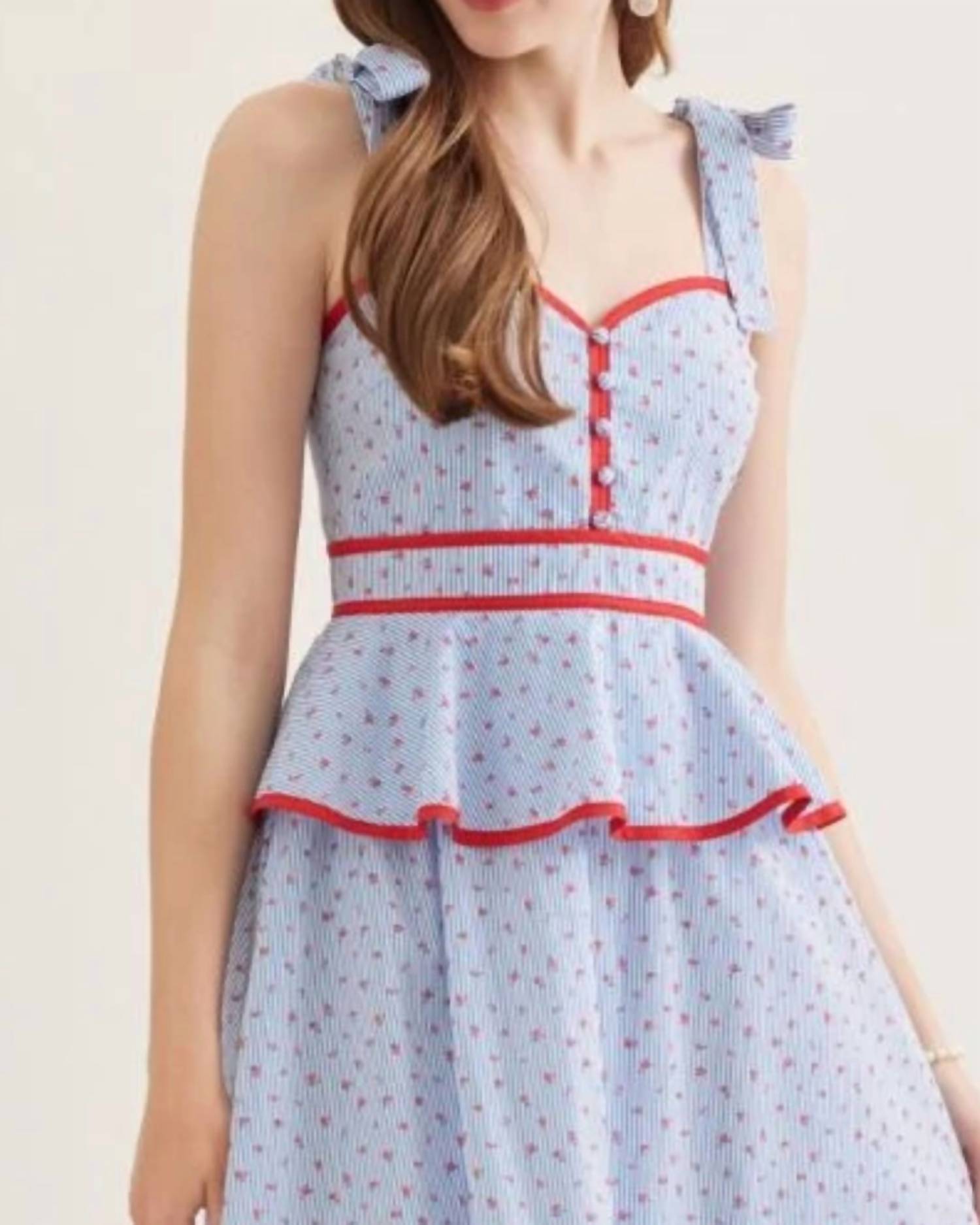 Entro - Peplum Midi Dress