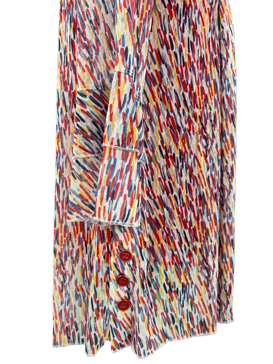 Multiples - Print Mesh Open Cardigan