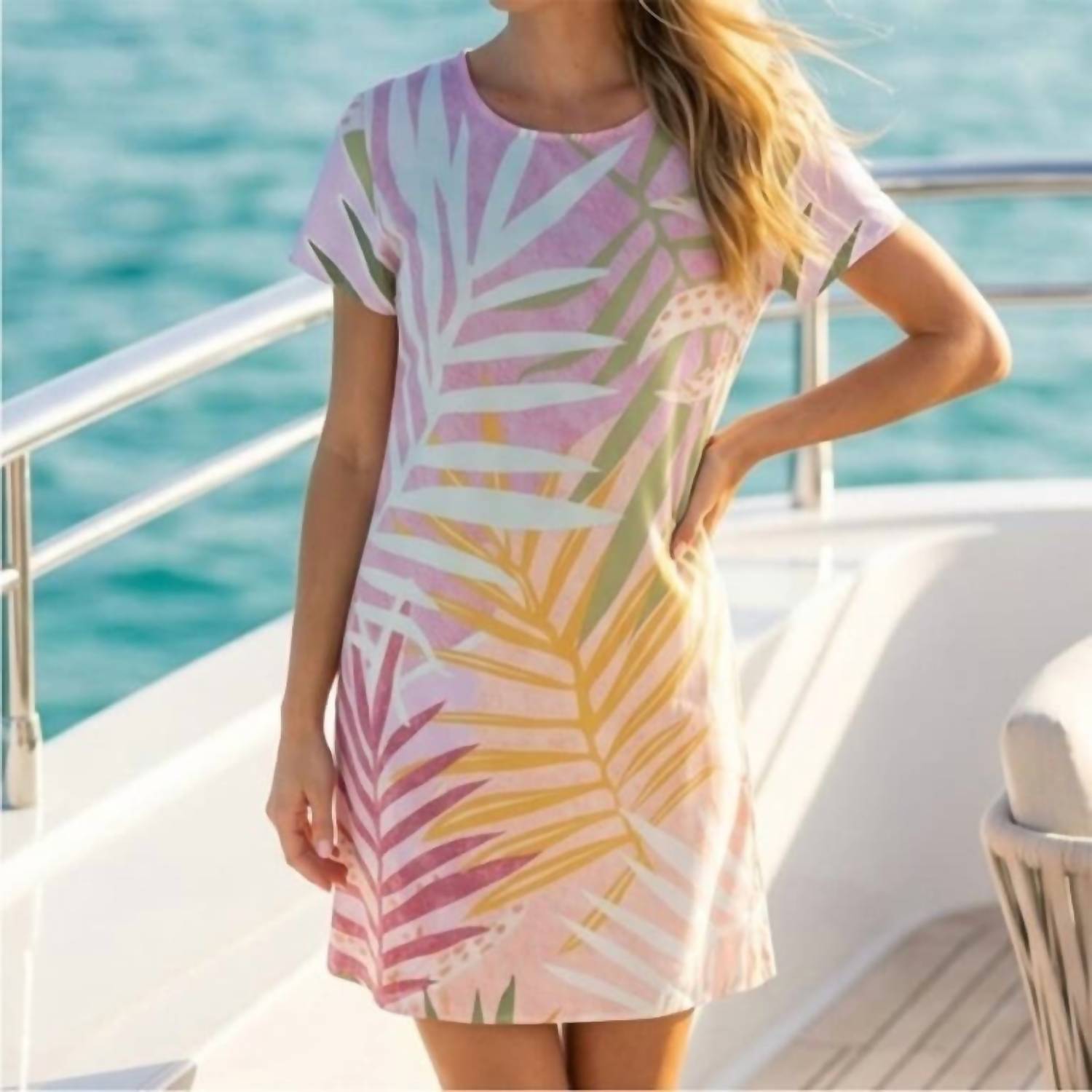 MINKPINK Palm Springs Tee Dress in multi - women's dress