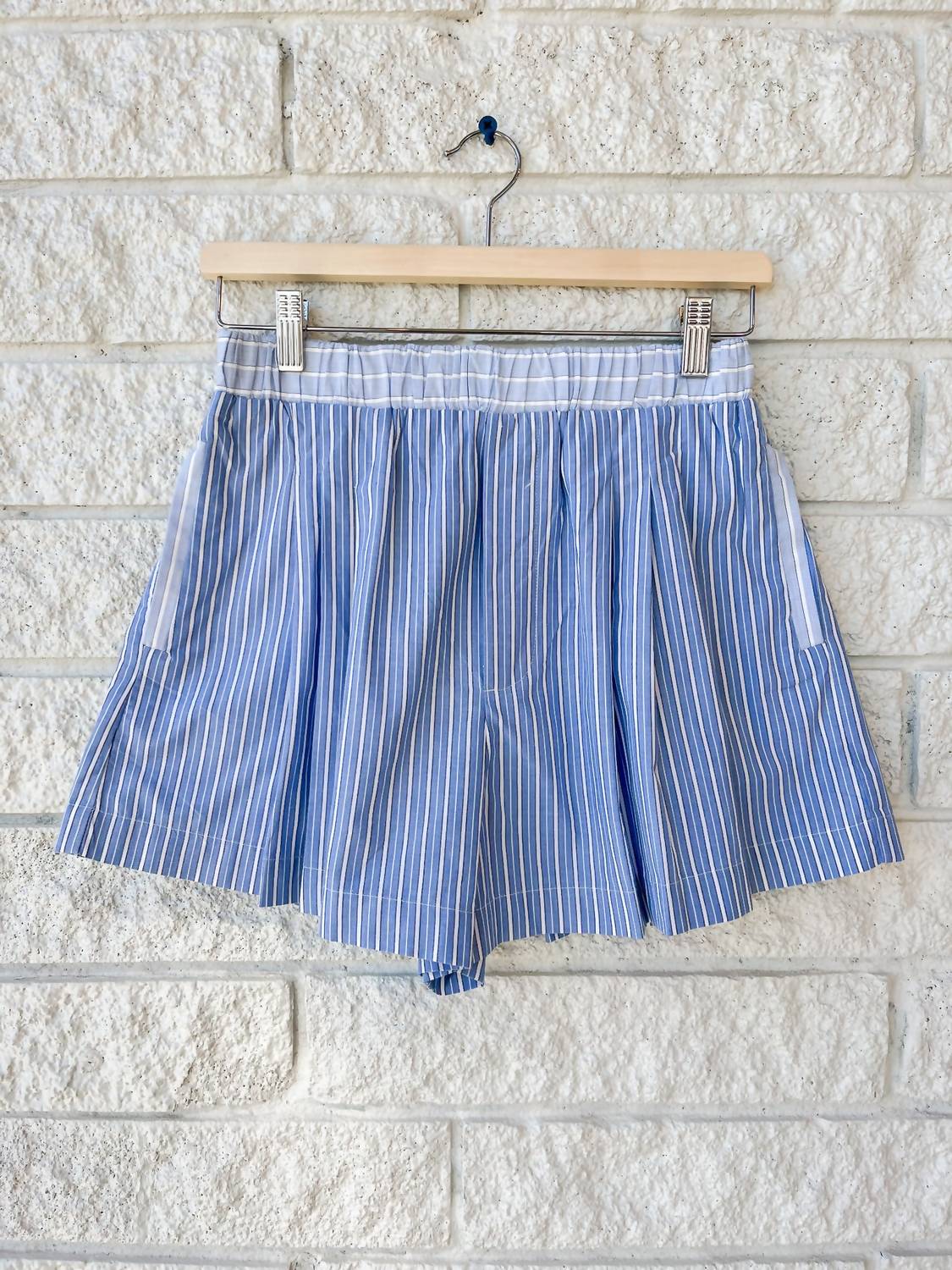 Sea - Women's Helmi Striped Shirting Pleat Short