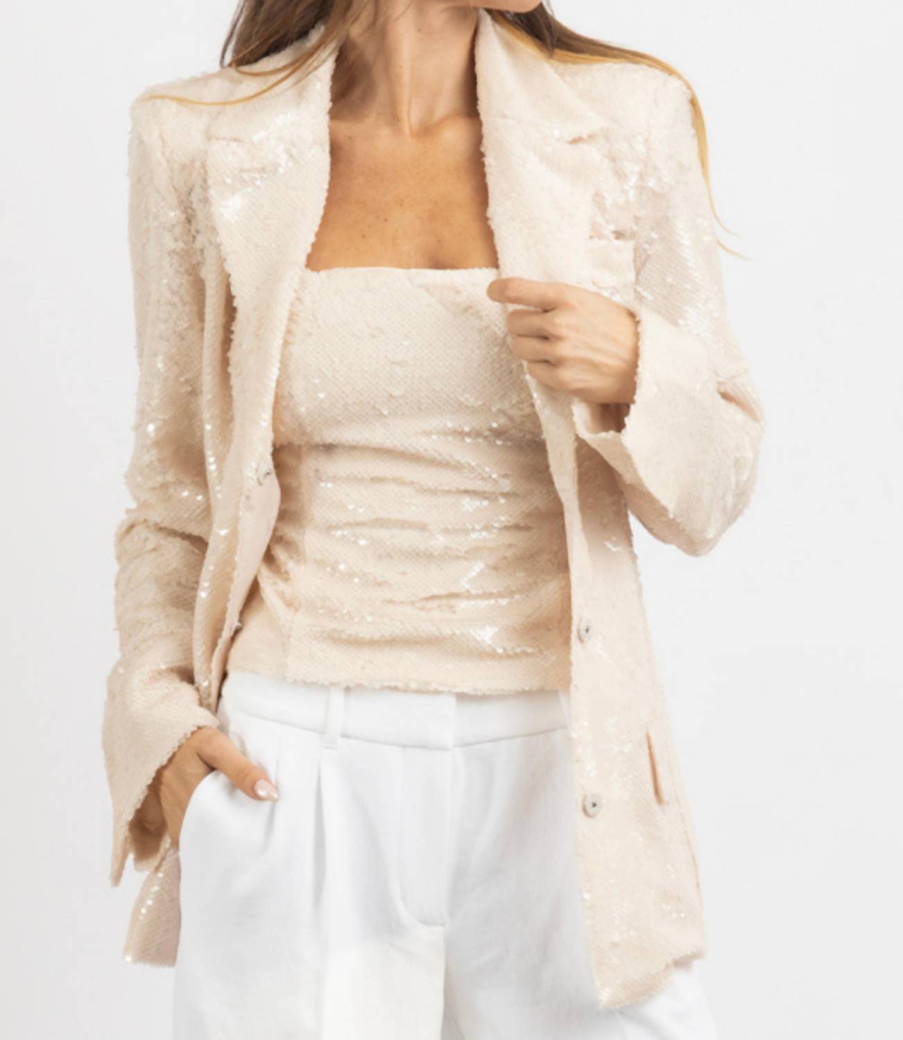 Fore Collection - Emre Blazer And Strapless Tube Set