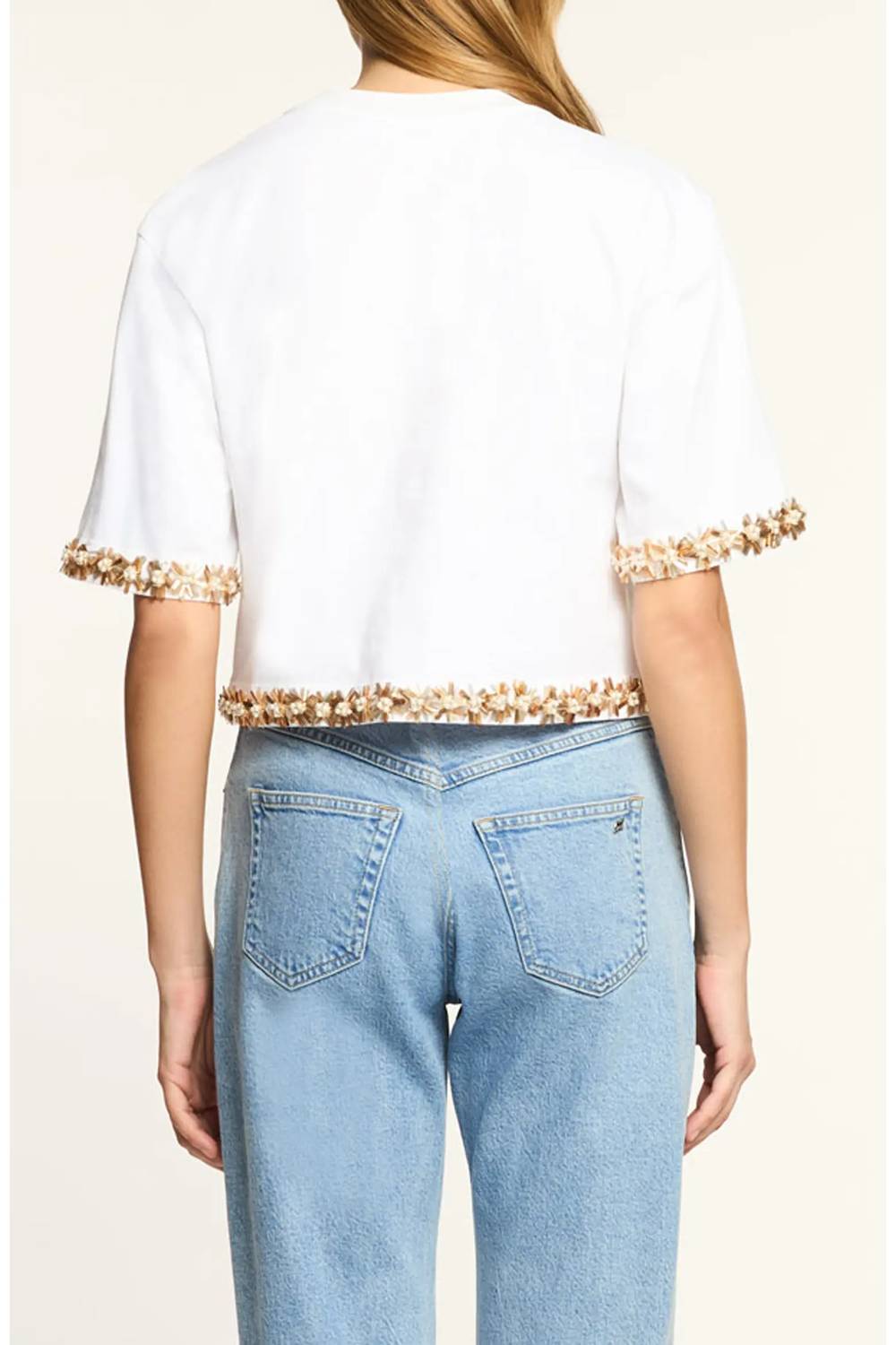 Cinq A Sept - Asa Sunflare Crystal Floral Detail Top