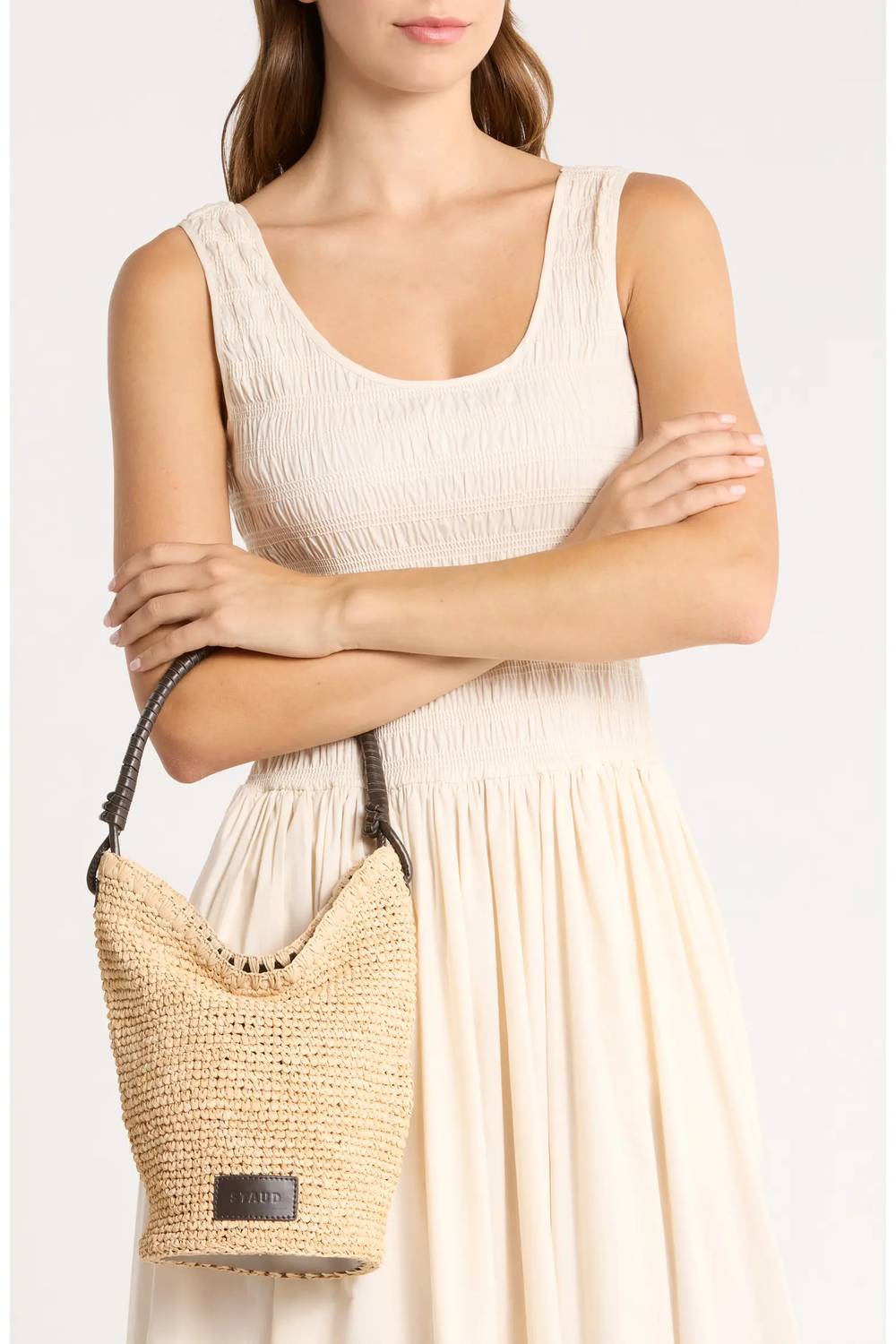 Staud - Women's Lani Raffia Bucket Bag
